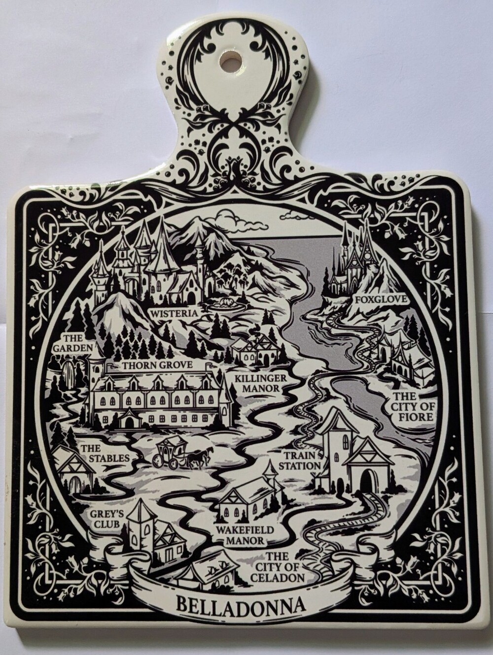 Rare! FAIRYLOOT "Belladonna" Adalyn Grace Ceramic Kitchen Trivet